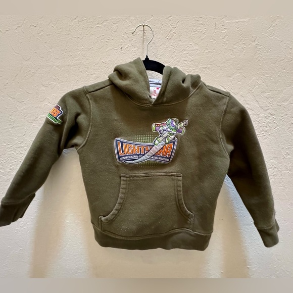 Disney Toy Story Buzz Lightyear Youth Hoodie Olive Green Extra Small - Picture 3 of 9